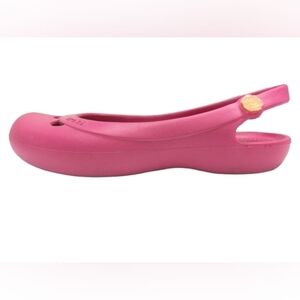 Crocs pink Jayna slingback flats size 8